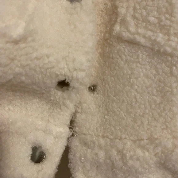 Revolve Superdown Cropped Teddy Jacket Size Small - Picture 7 of 8